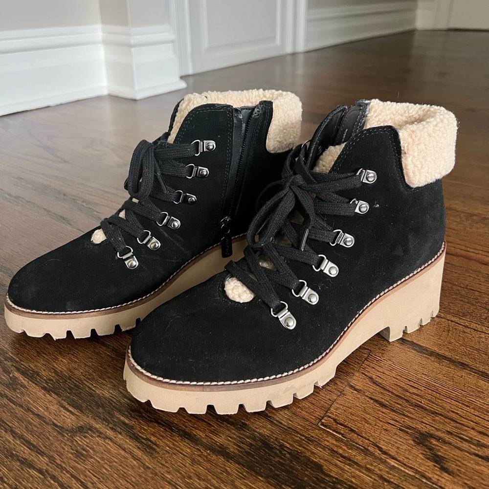 Blondo Waterproof Suede Shearling Boots